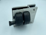 Latch - Glass to Glass - with Clamp Keeper - Satin Stainless Steel